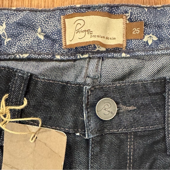 PAIGE Dark Blue Flare & Wide Leg Jeans - Picture 3 of 5